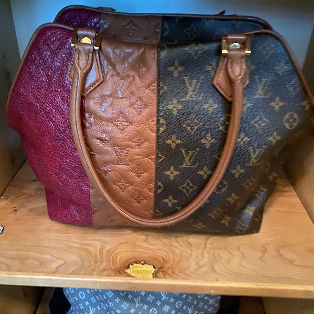Louis Vuitton Limited Edition Monogram Tri-Color Marine Blocks Tote